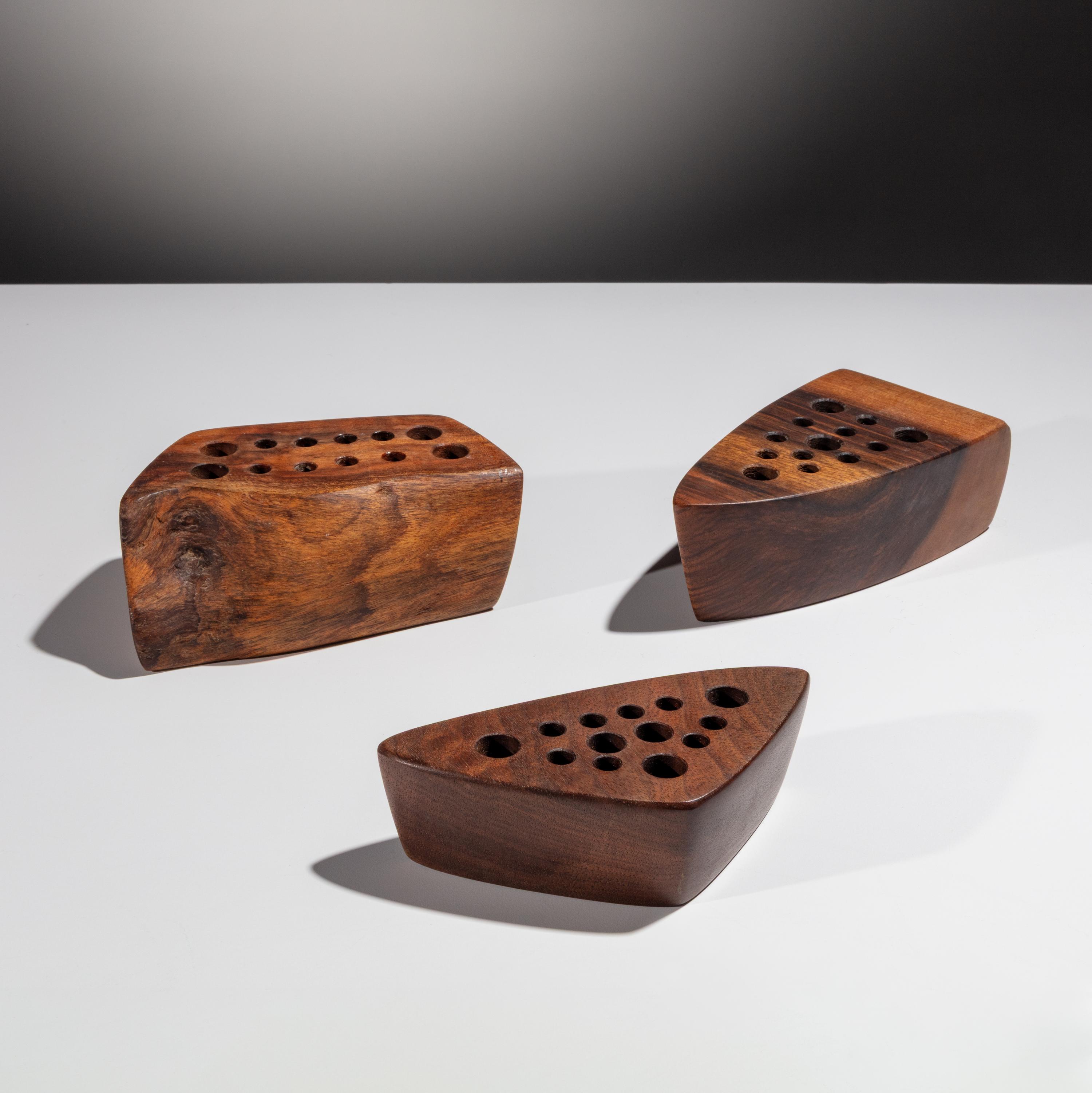 George Nakashima (American, 1905–1990) — Group of 3 Pencil Holders, 1984