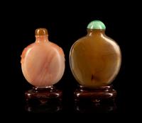Two Chinese Agate Snuff Bottles