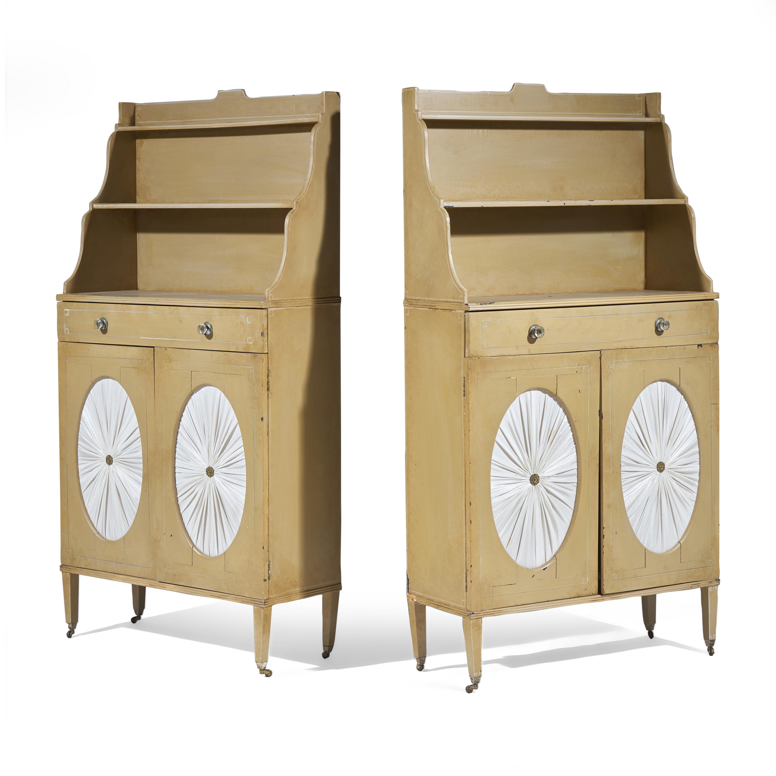 A Pair of Regency Style Painted Chiffonieres