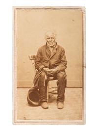 [EARLY PHOTOGRAPHY]. CDV of James Powell in tattered clothing. Carlisle, PA: J. McMillen, n.d.