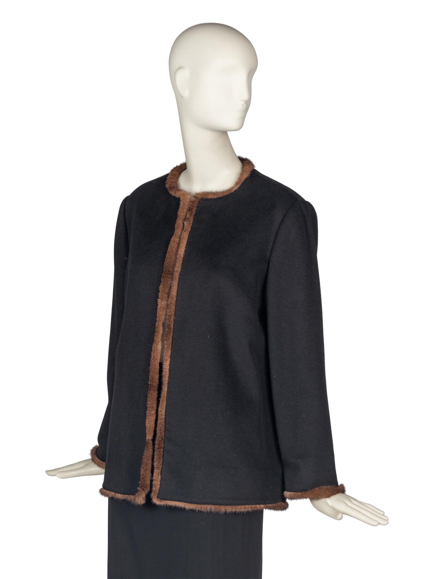 J. Mendel Wool Jacket With Sable Trim