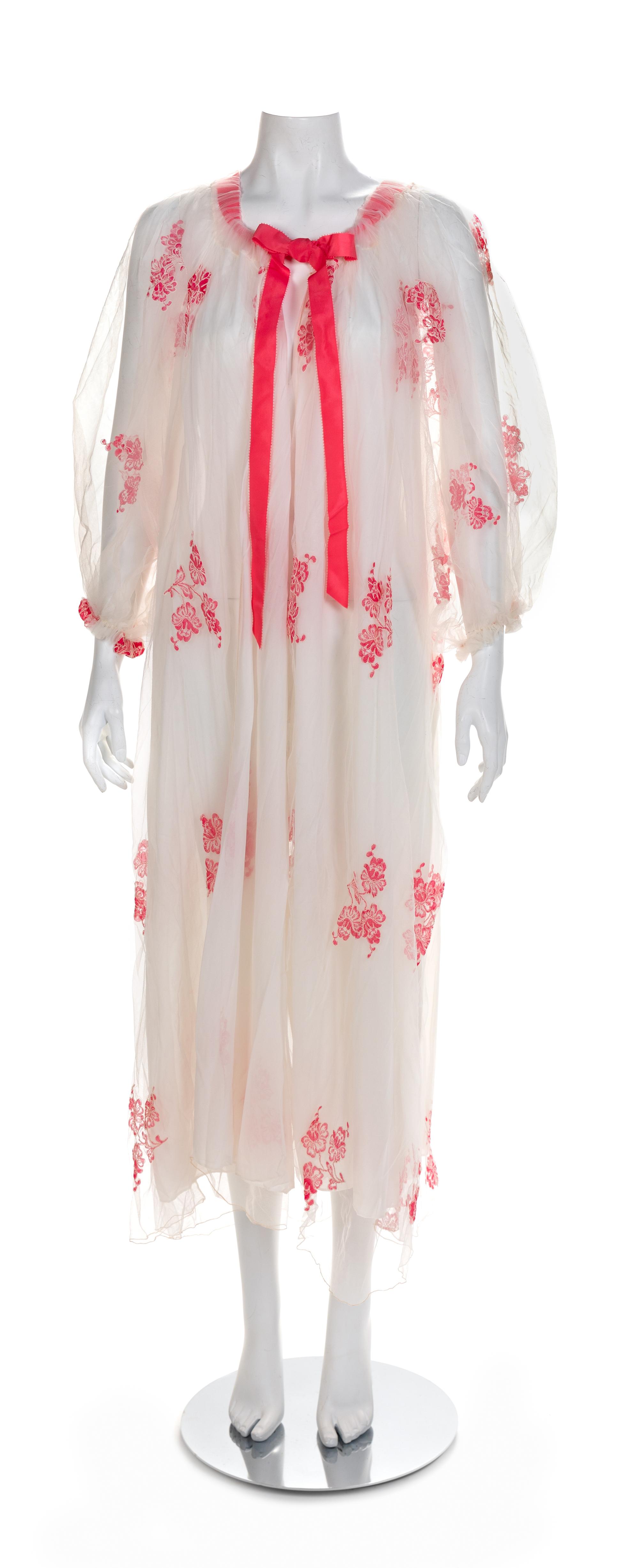 Two Vintage Sheer Dresses, 1960s Robe size label: Medium