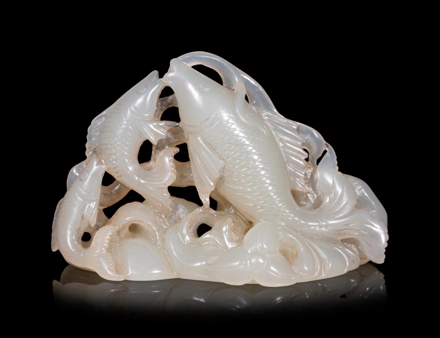 Seven Celadon Jade Carvings of Animals