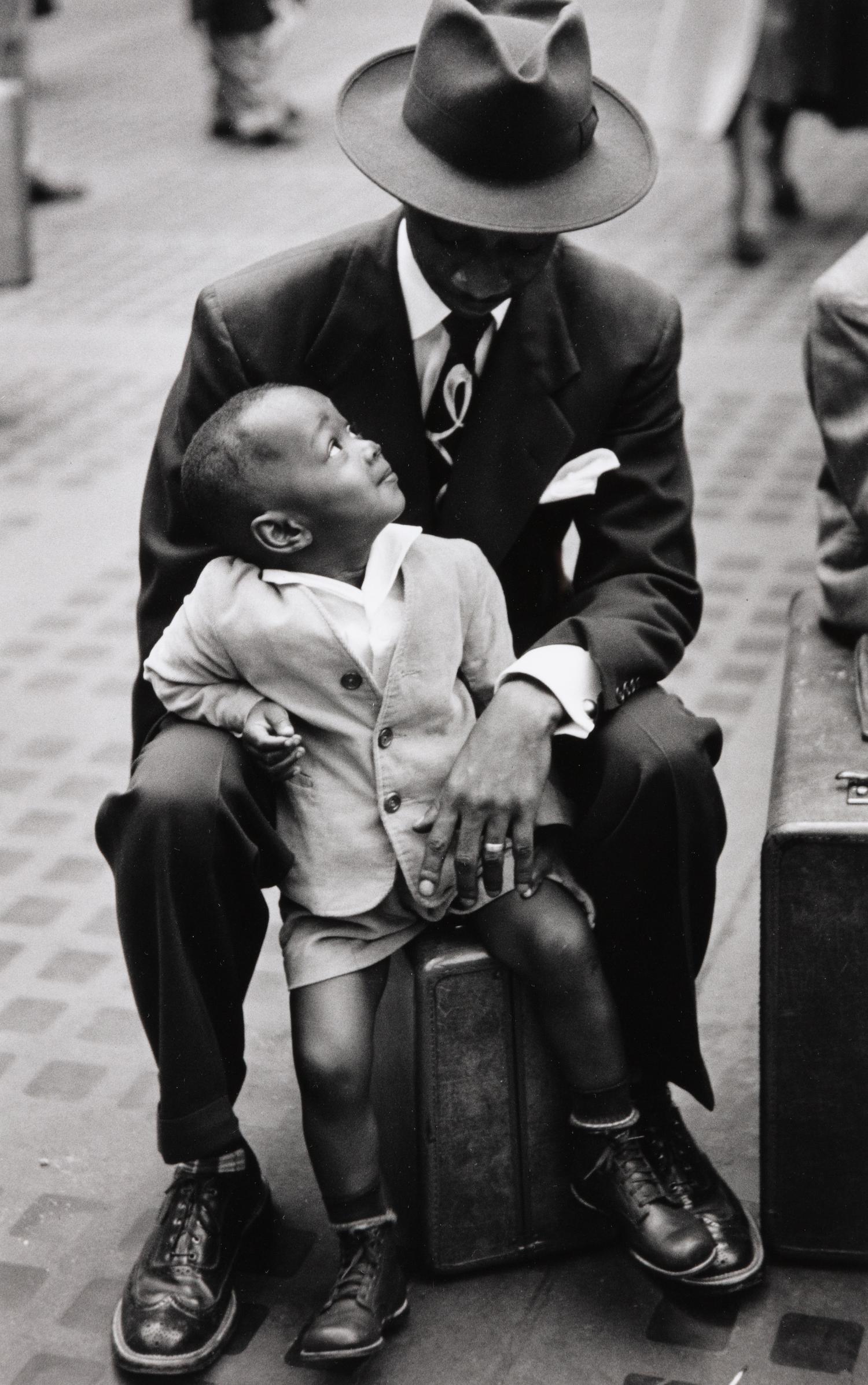 Ruth Orkin (1921-1985) Father and Son, Penn Station, 1948