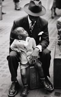 Ruth Orkin (1921-1985) Father and Son, Penn Station, 1948