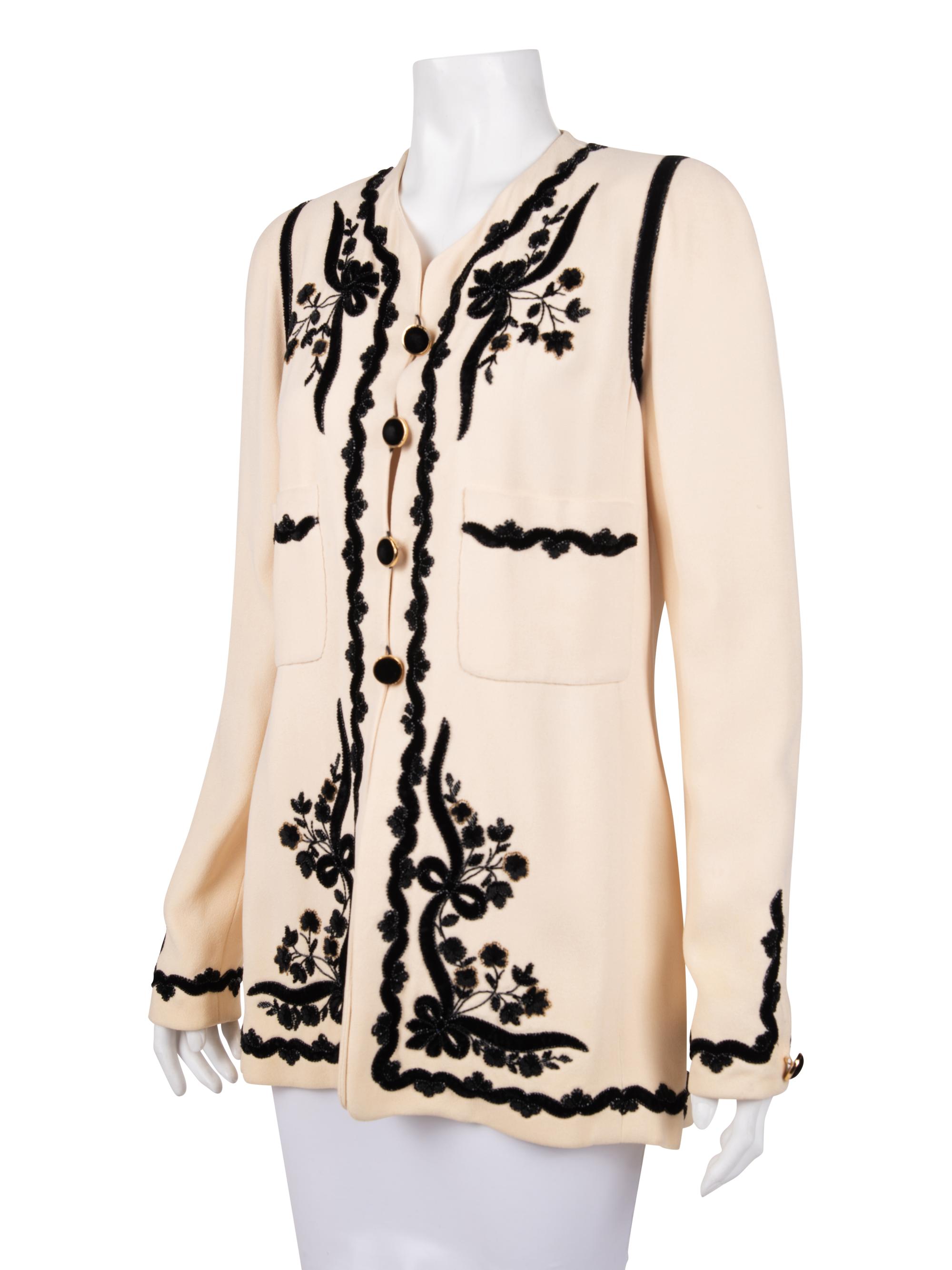 Chanel Embellished Crepe Jacket, 1980-90s