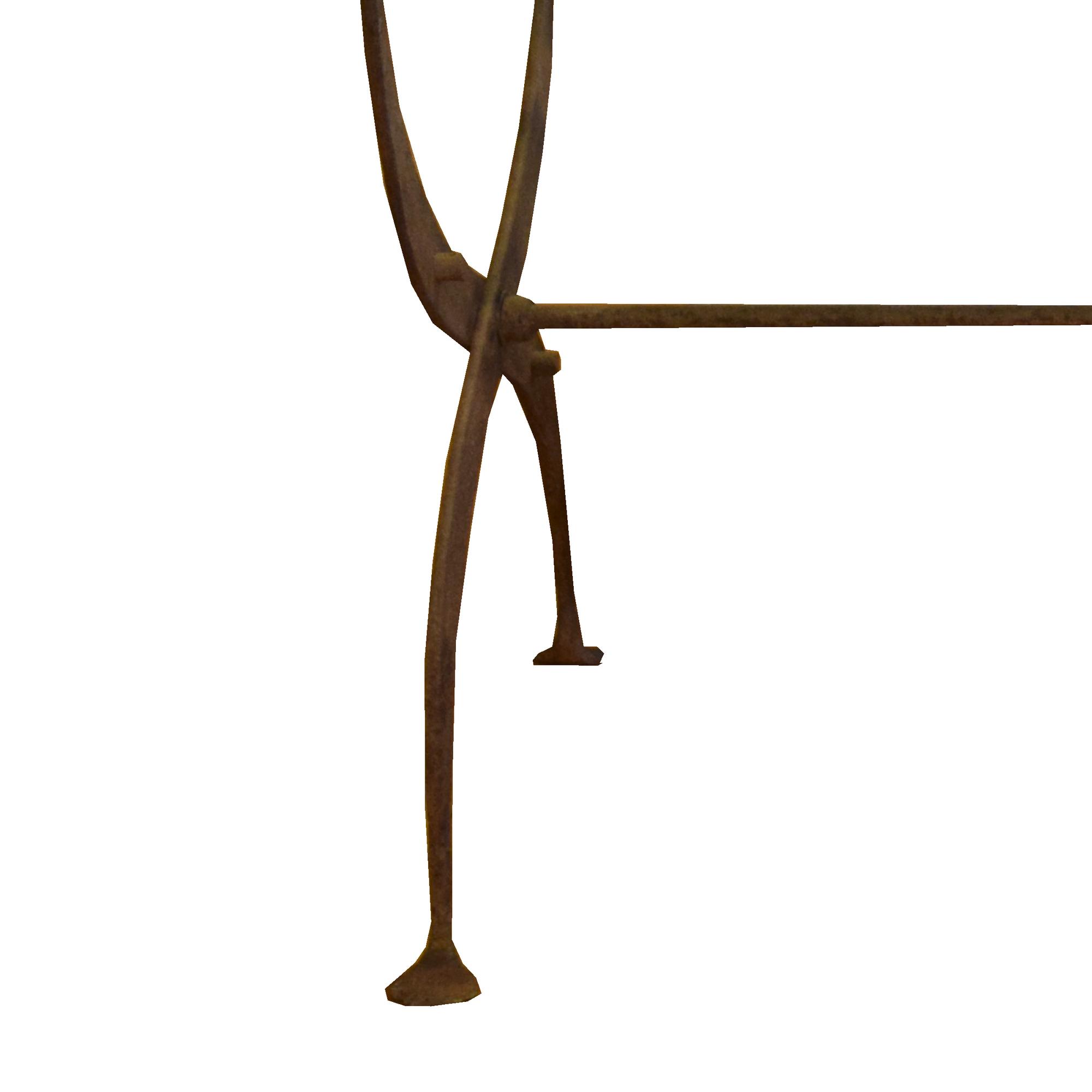 A Wrought Iron and Glass Table 86.5" W x 43" D x 31" H — Italy, Circa 1810