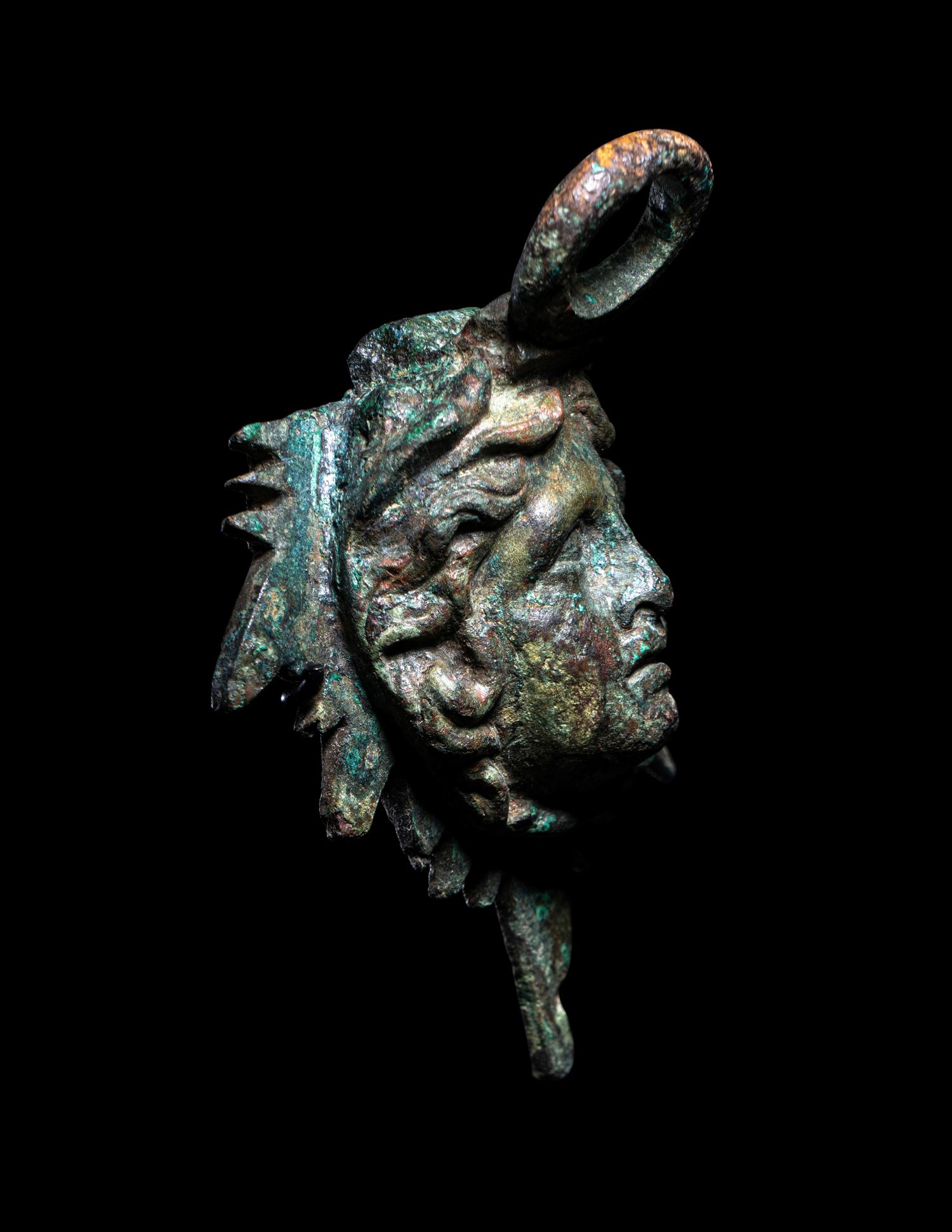 A Hellenistic Bronze Medusa Applique