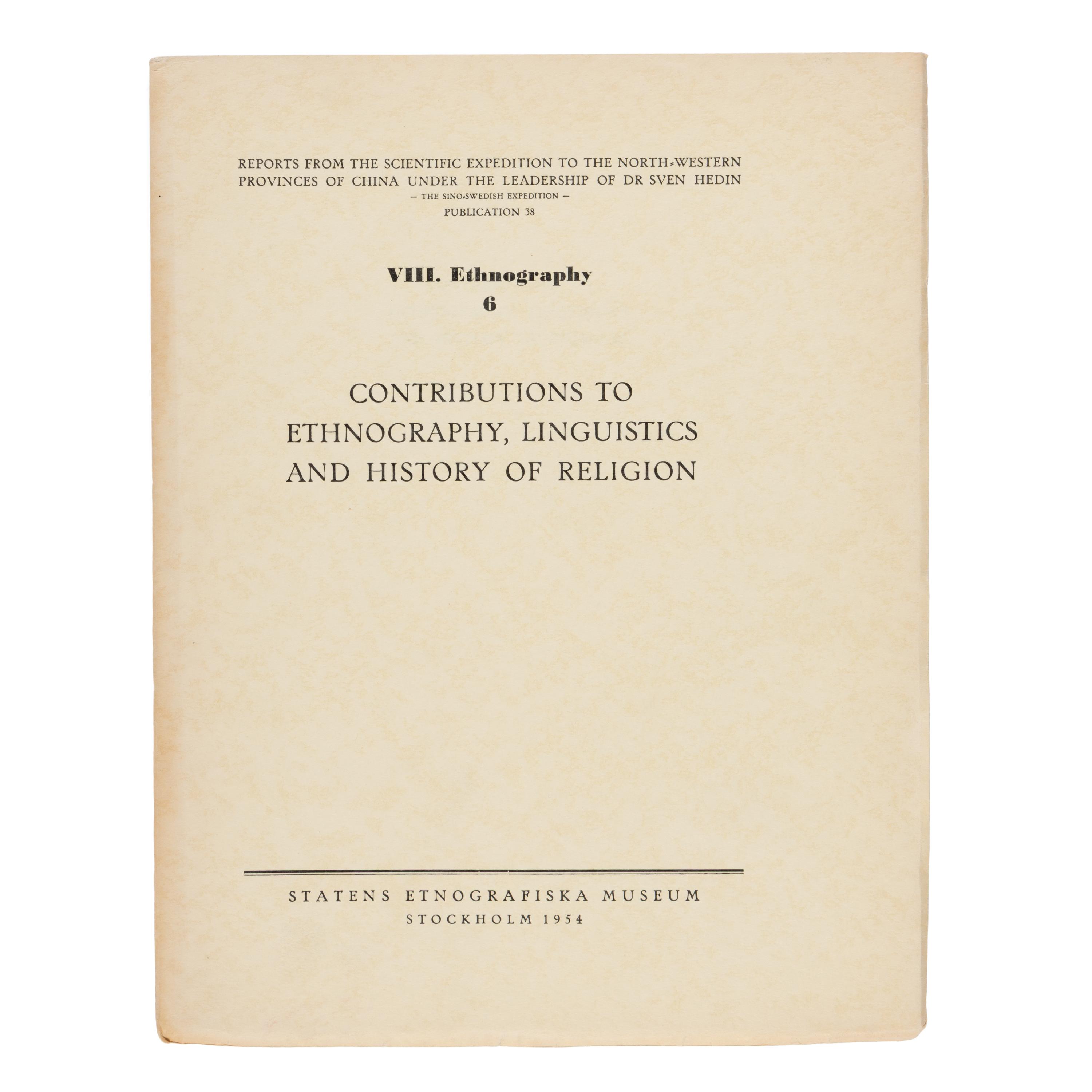 [Travel & Exploration]. (Hedin, Sven). Reports from the Scientific Expedition to the North-Western Provinces of China Under the Leadership of Dr. Sven Hedin