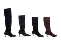 Four Pairs of Suede Manolo Blahnik Boots