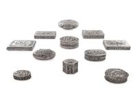 Nine Continental Silver Snuff Boxes and Small Cases