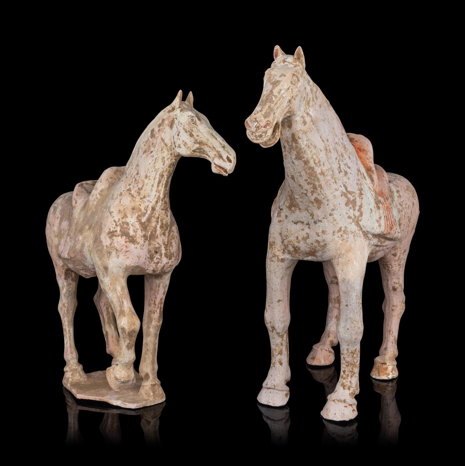Two Chinese Pottery Horses