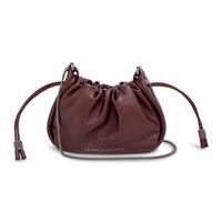 Brunello Cucinelli, Mellow Mini Drawstring Bag in Burgundy Leather