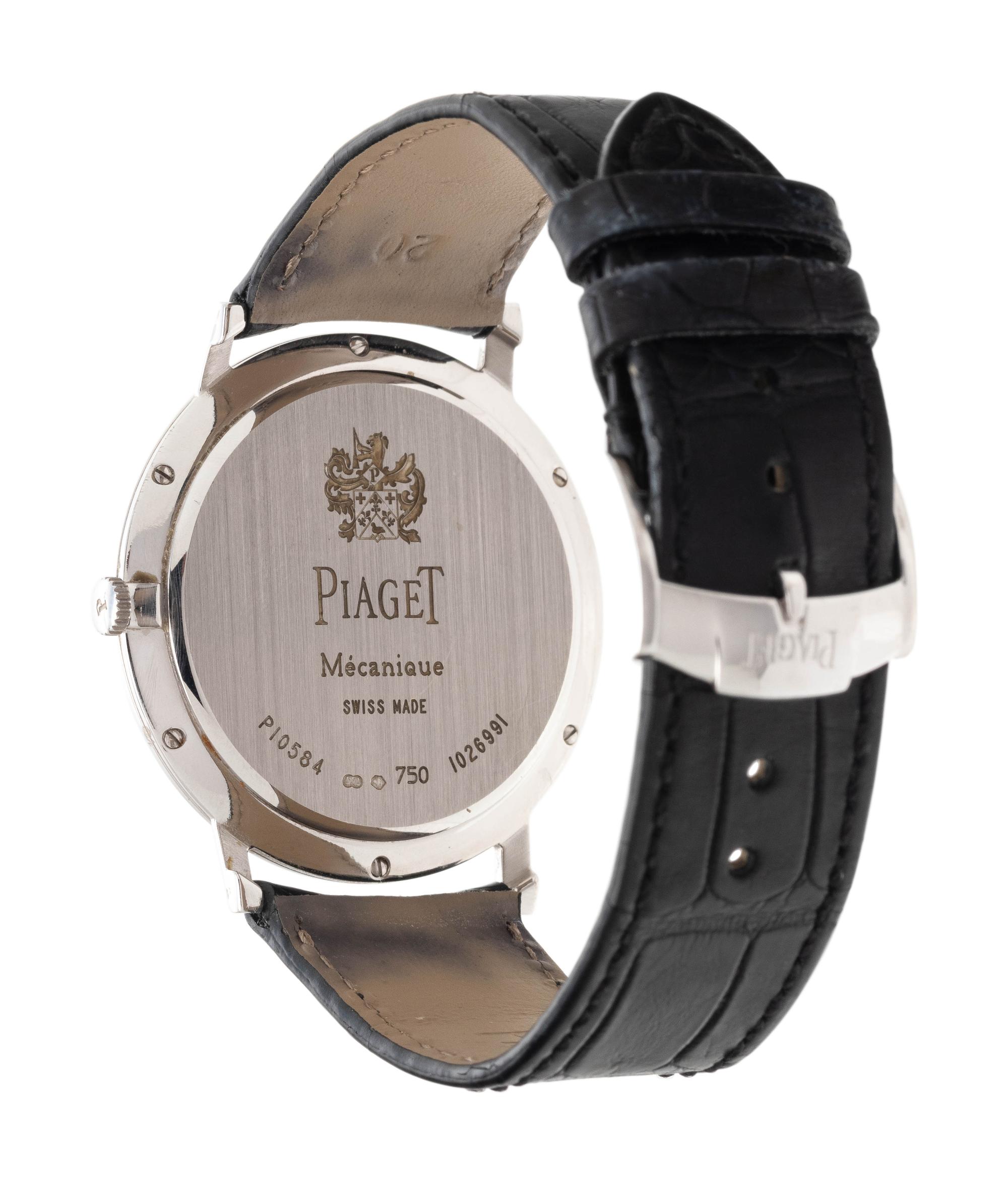 PIAGET, REF. P10584 18K WHITE GOLD 'ALTIPLANO' WRISTWATCH