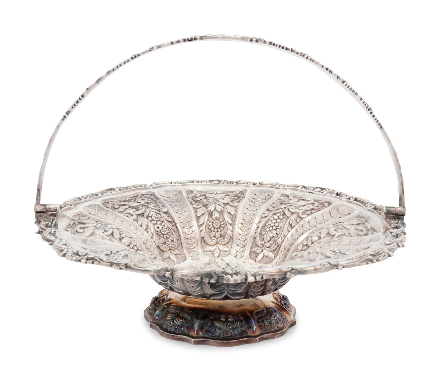 An Irish William IV Silver Basket