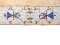 Sioux Beaded Hide Saddle Blanket, with World War I Era Doodles