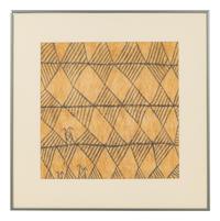 A Group of Nine Pongo Bark Cloth Drawings
