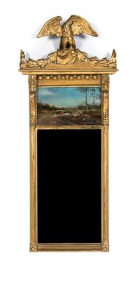 A Federal Giltwood Pier Mirror, Height 46 x width 20 inches.