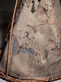 Sioux Painted Hide Model Tipi