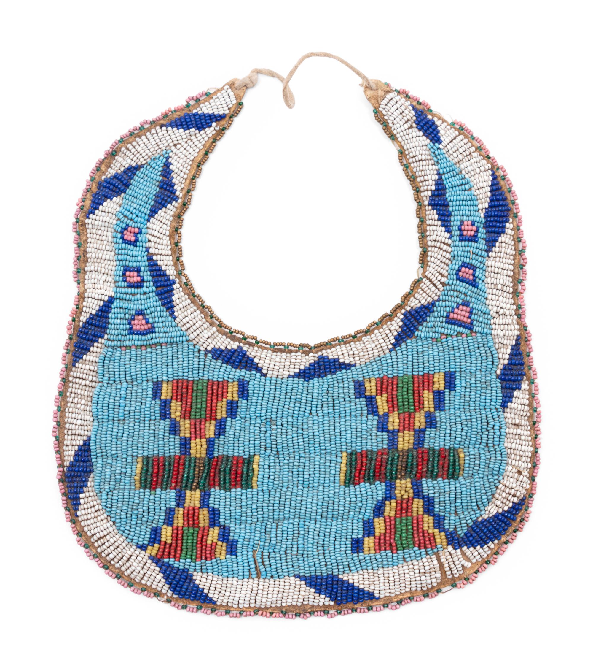 Sioux Child's Beaded Hide Bib