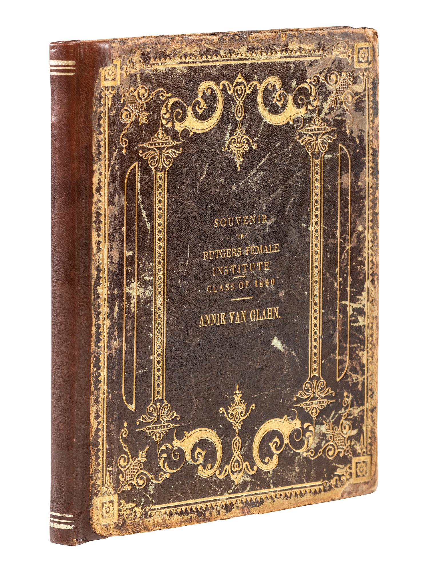 Photo-Illustrated Books & Photography Albums Souvenir of Rutgers Female Institute. Class of 1860 . A keepsake from New York City's first female college containing photographs of female students.