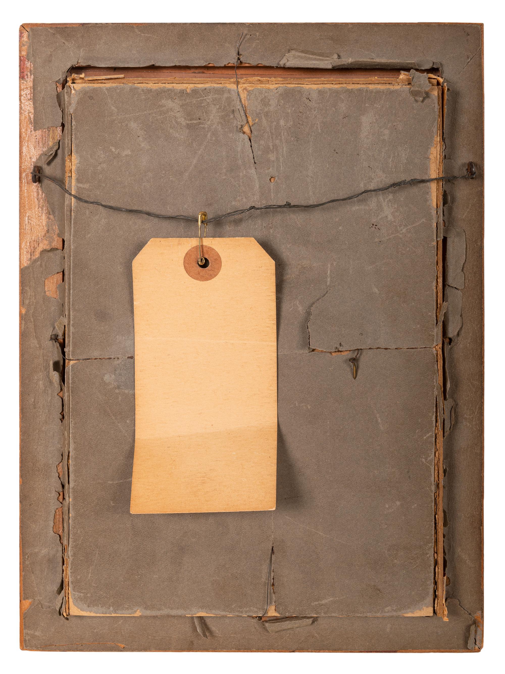 An English Silk, Metallic Thread and Stone Decorated Panel