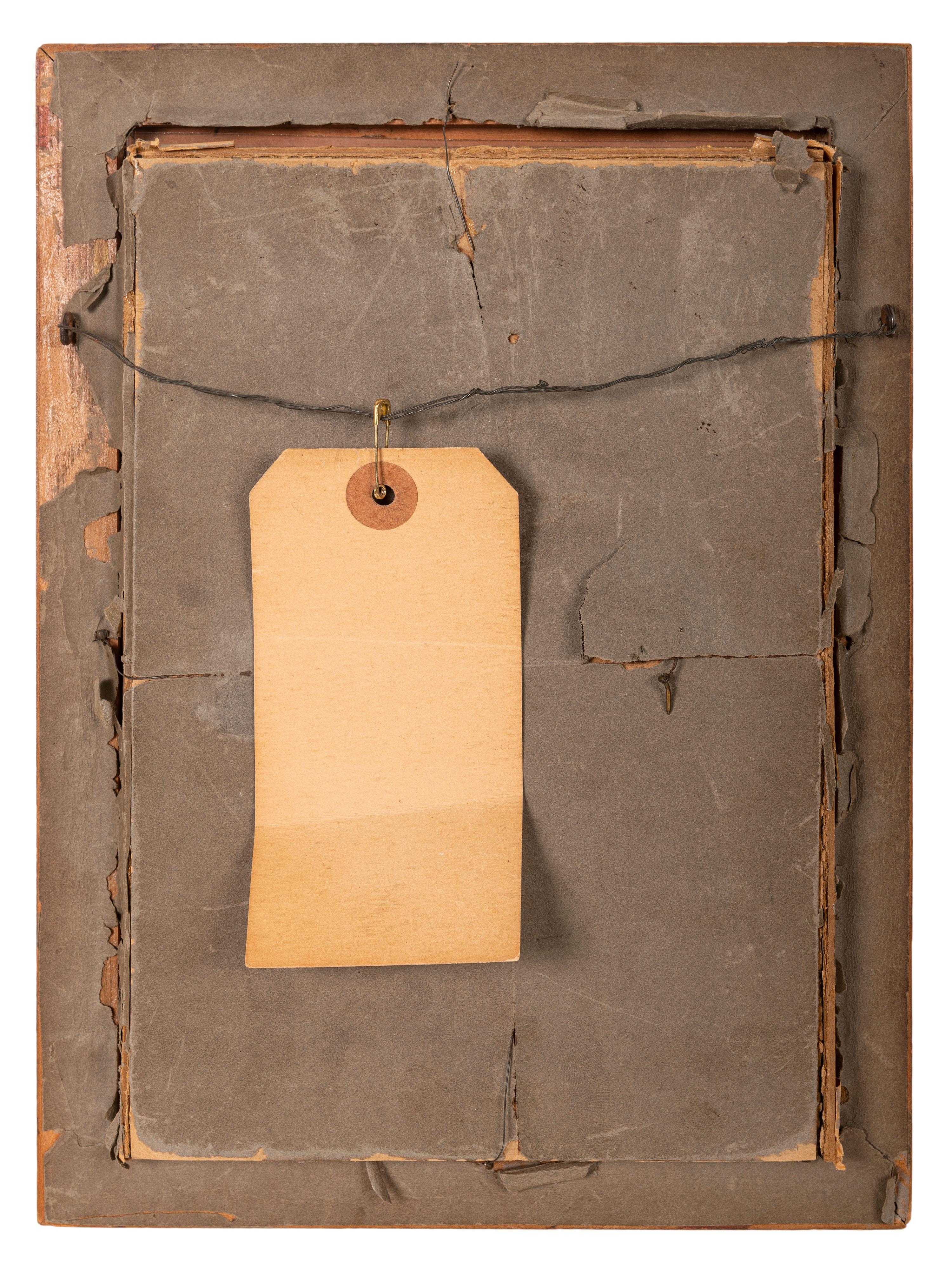 An English Silk, Metallic Thread and Stone Decorated Panel