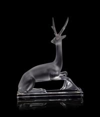 A Lalique Deer Ornament