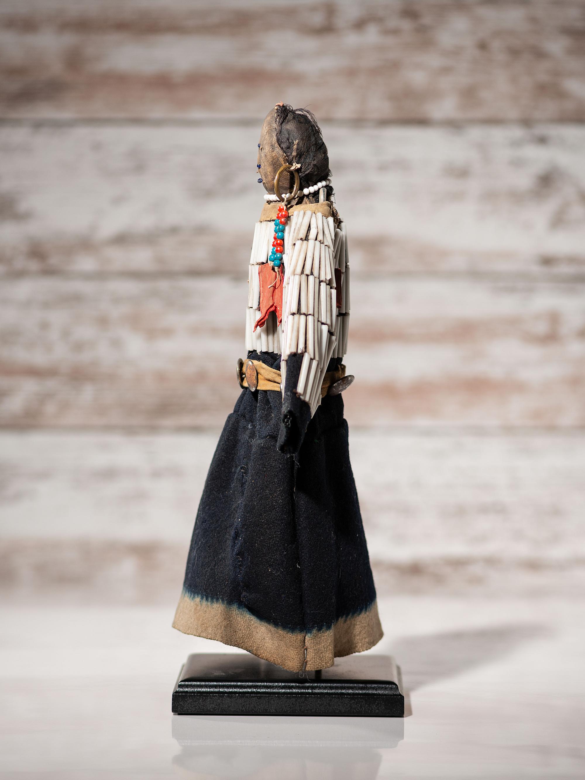 Apsáalooke (Crow) Beaded Buffalo Hide Doll