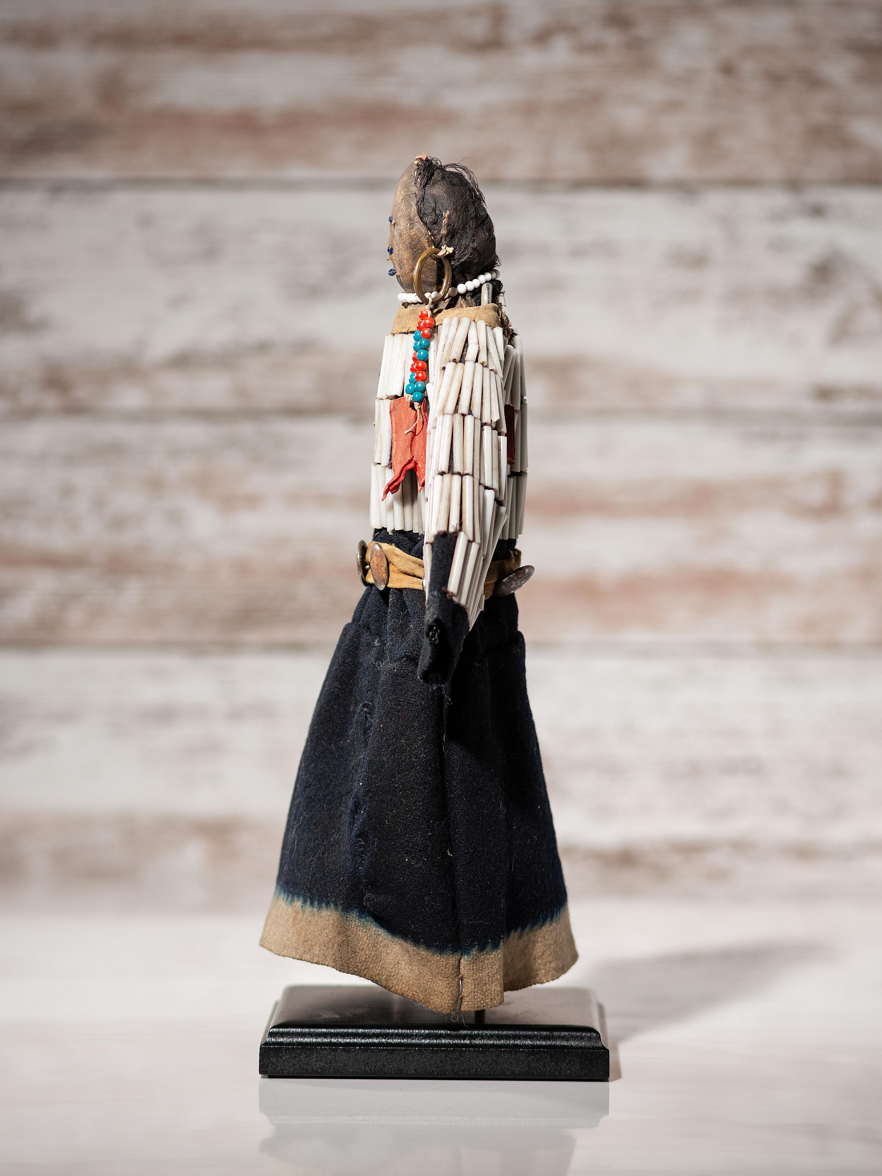 Apsáalooke (Crow) Beaded Buffalo Hide Doll