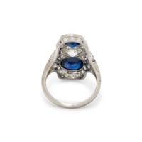ANTIQUE, DIAMOND AND SAPPHIRE RING