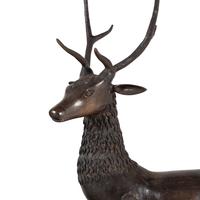 A Pair of Bronze Models of Stags