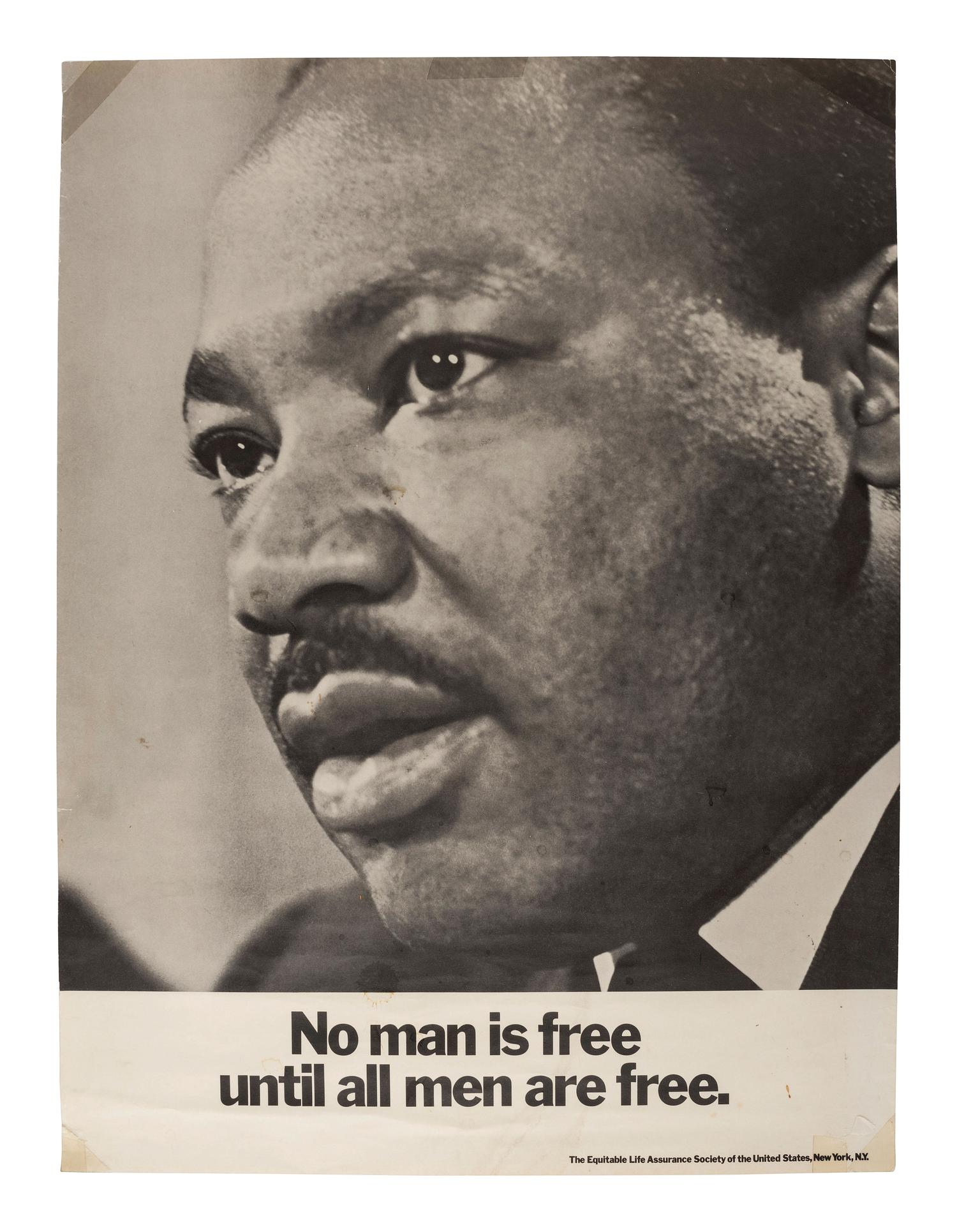 [KING, Martin Luther, Jr.]. No Man is Free Until All Men Are Free . New York, ca 1970-1971.