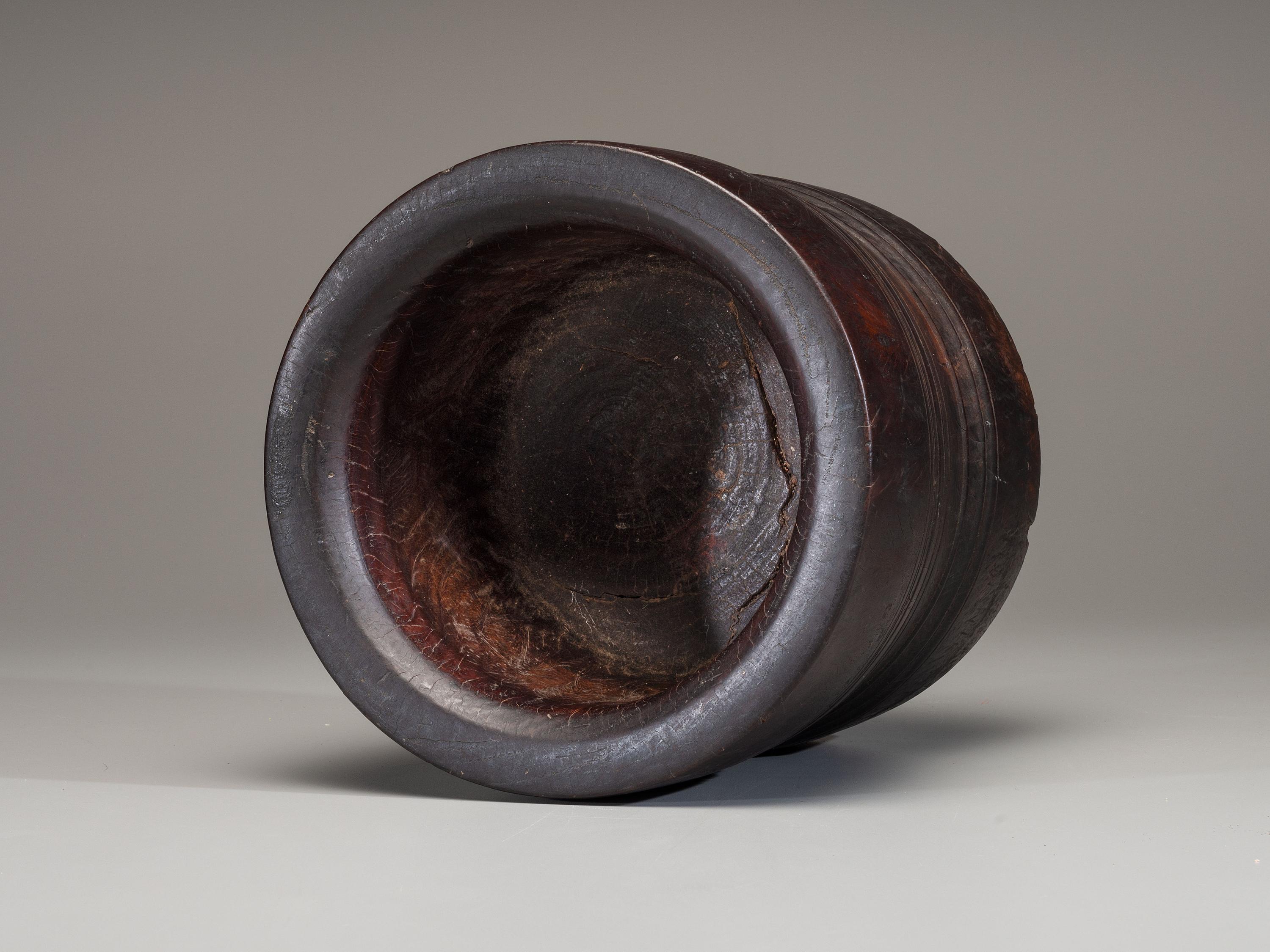 A Lignum Vitae Mortar and Pestle