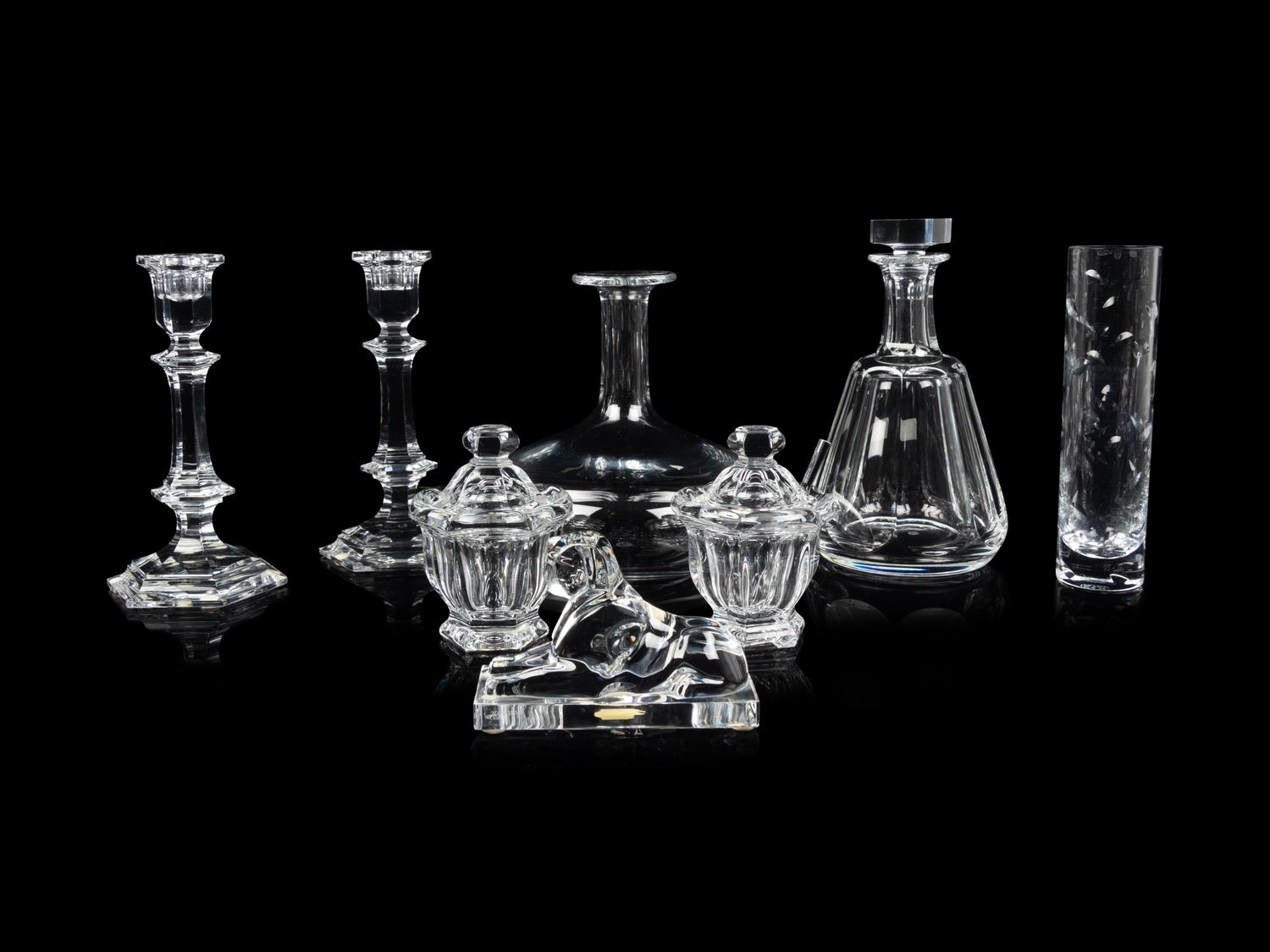 A Group of Baccarat Glass Articles