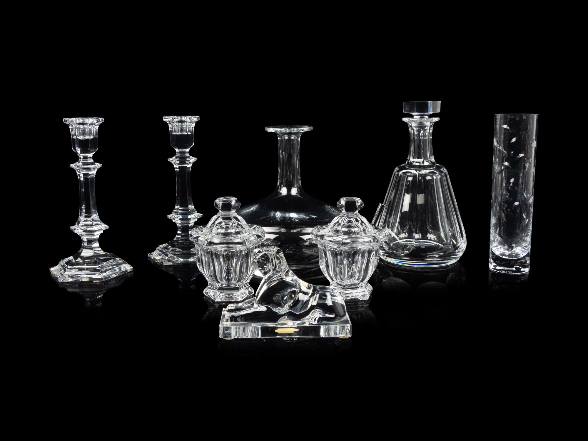 A Group of Baccarat Glass Articles