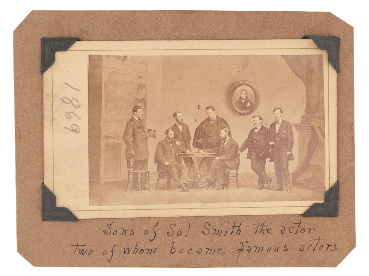 [EARLY PHOTOGRAPHY]. A collection of photographs, artwork, and pamphlets identified to Sol Smith, actor and theatre manager.