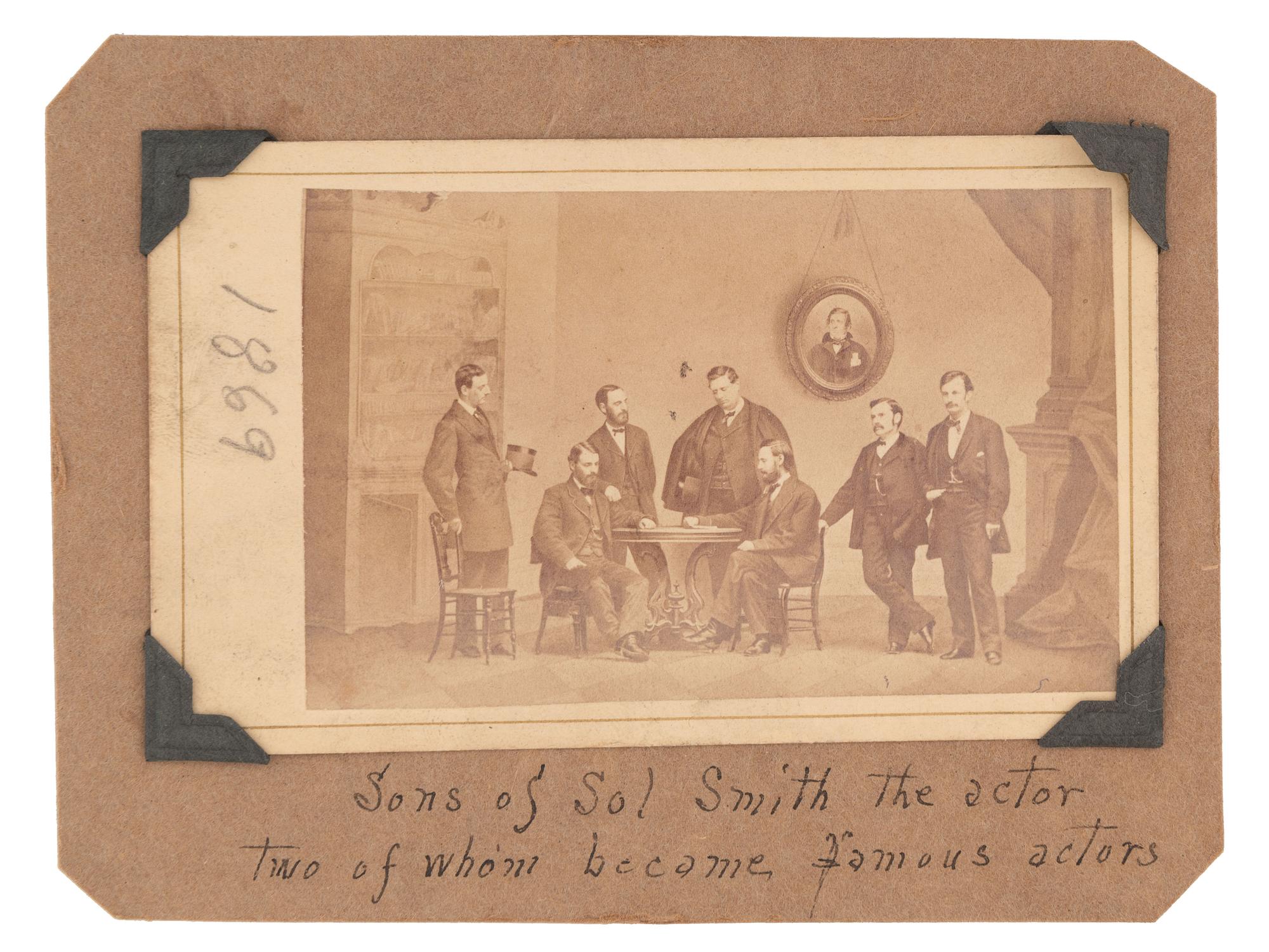 [EARLY PHOTOGRAPHY]. A collection of photographs, artwork, and pamphlets identified to Sol Smith, actor and theatre manager.