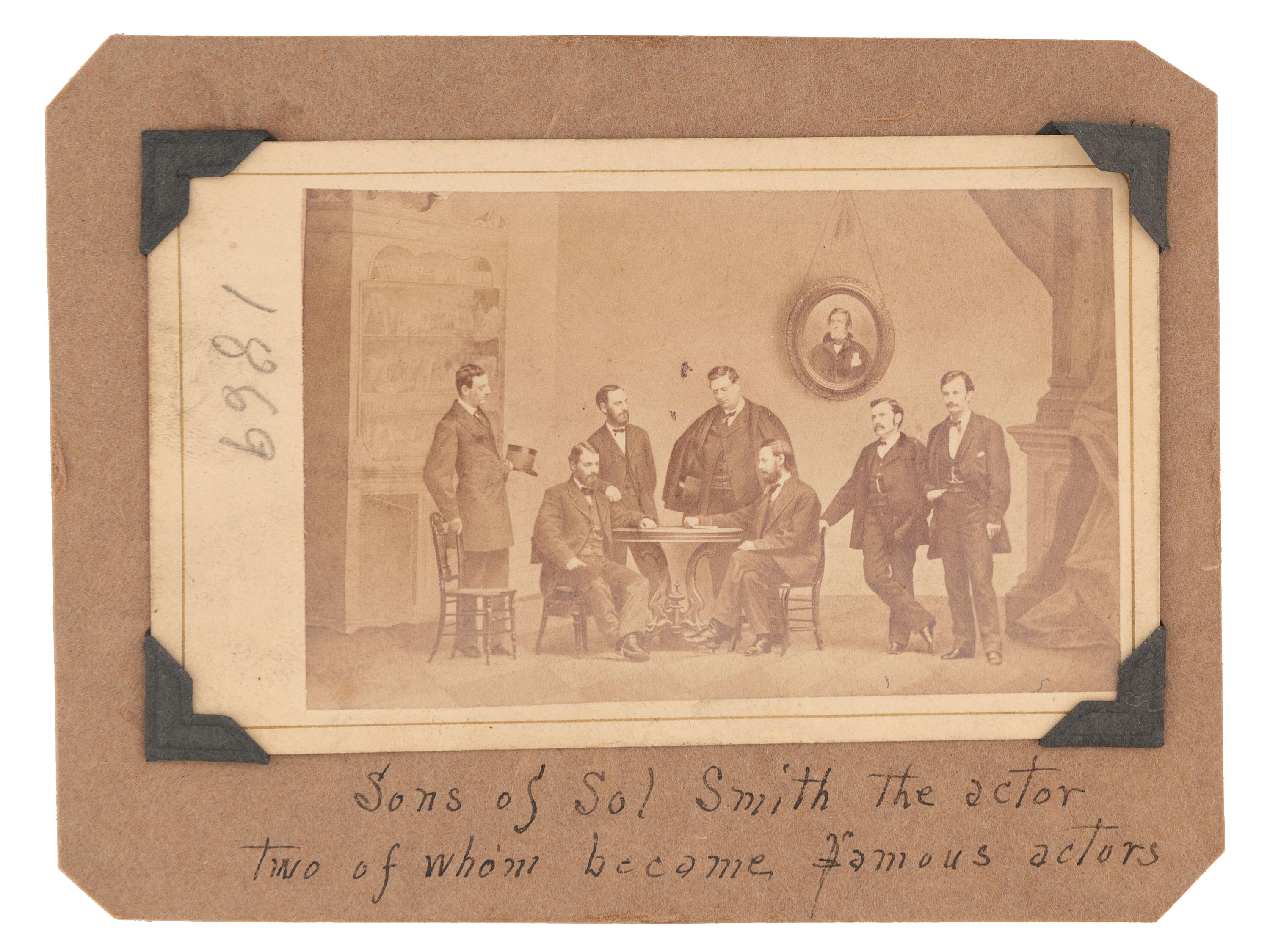 [EARLY PHOTOGRAPHY]. A collection of photographs, artwork, and pamphlets identified to Sol Smith, actor and theatre manager.