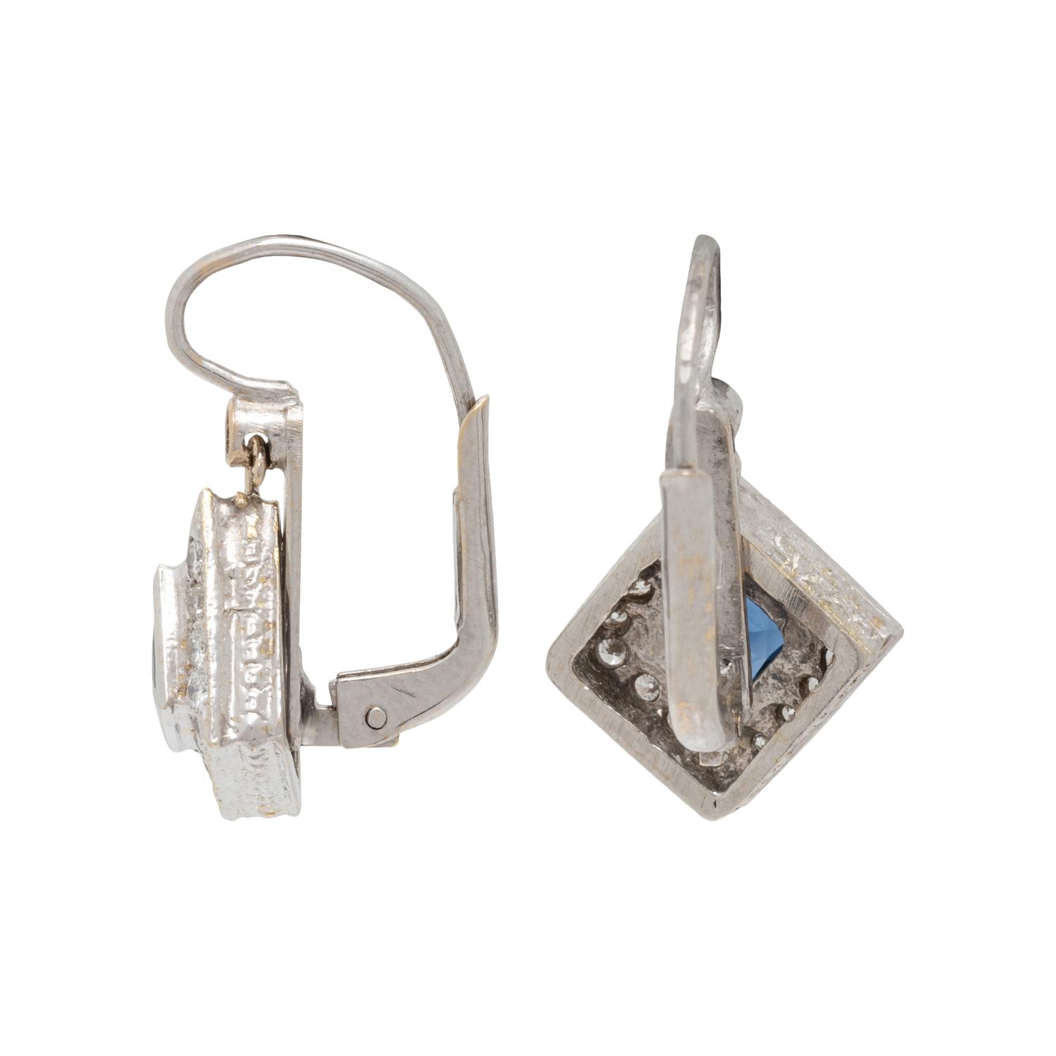 SAPPHIRE AND DIAMOND EARRINGS