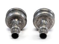 A Pair of Portuguese Pewter Tapersticks, 17th Century