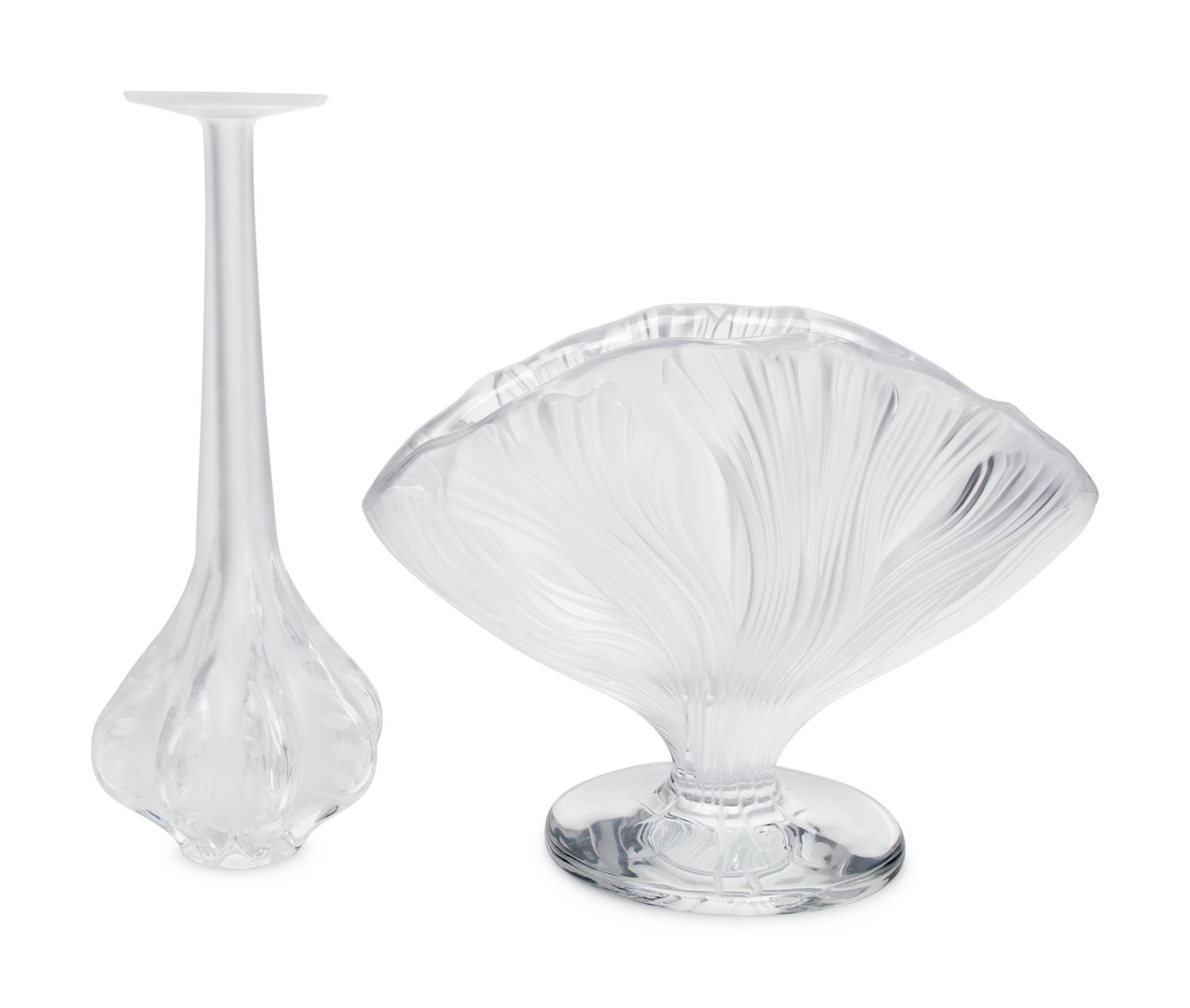 A Lalique Ichor Vase and Marie-Claude Vase