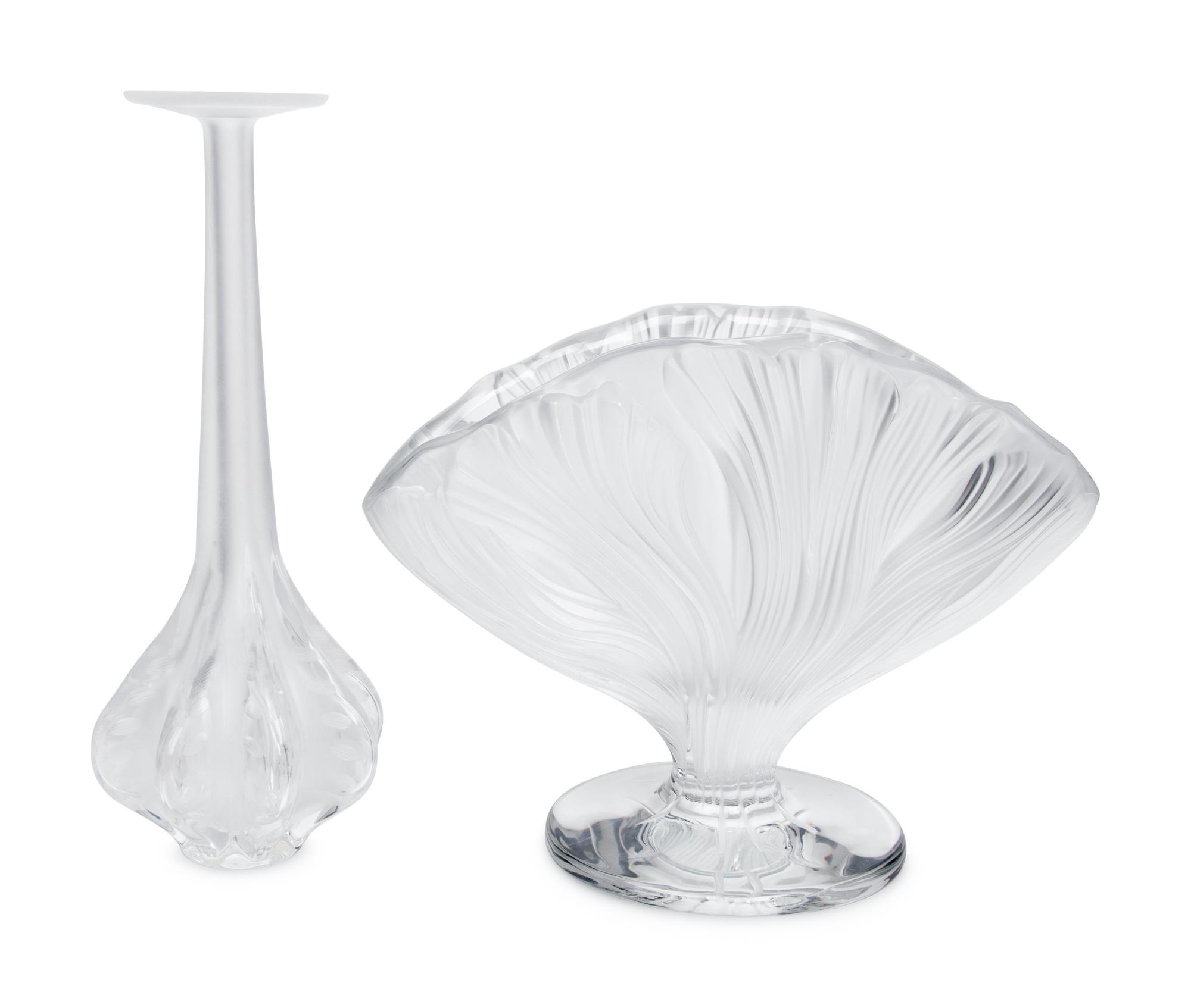 A Lalique Ichor Vase and Marie-Claude Vase