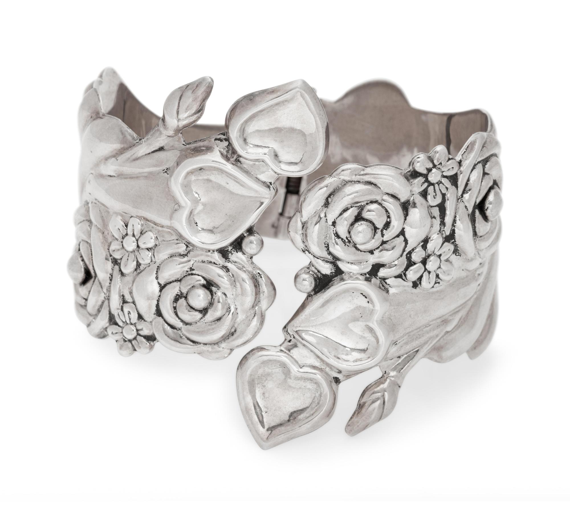 A Sterling Silver Cuff Bracelet, Mexican,