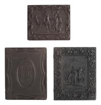 [EARLY PHOTOGRAPHY]. 14 half plate and quarter plate daguerreotypes featuring women and children.