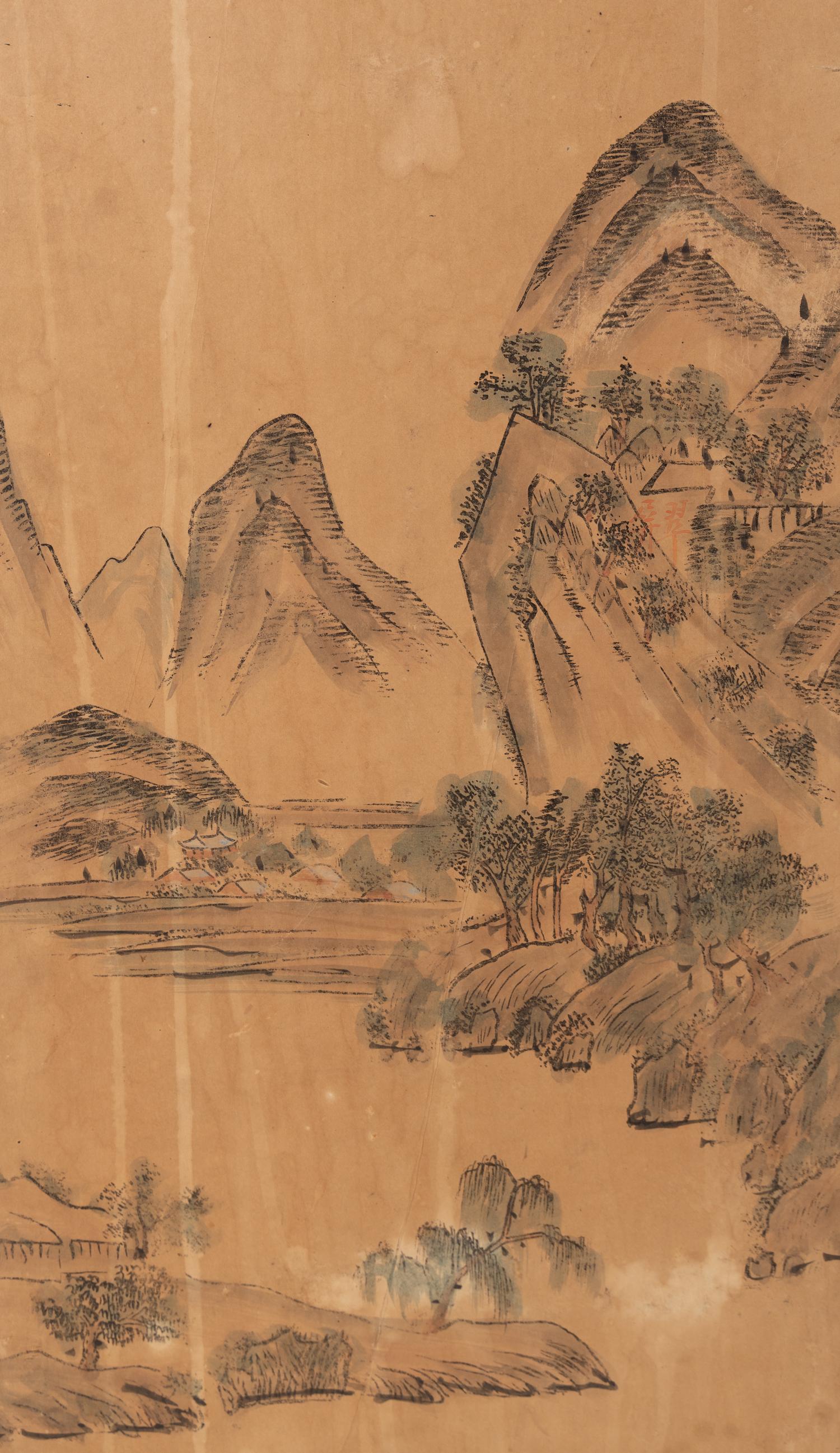 A Korean Four-Panel Floor Screen