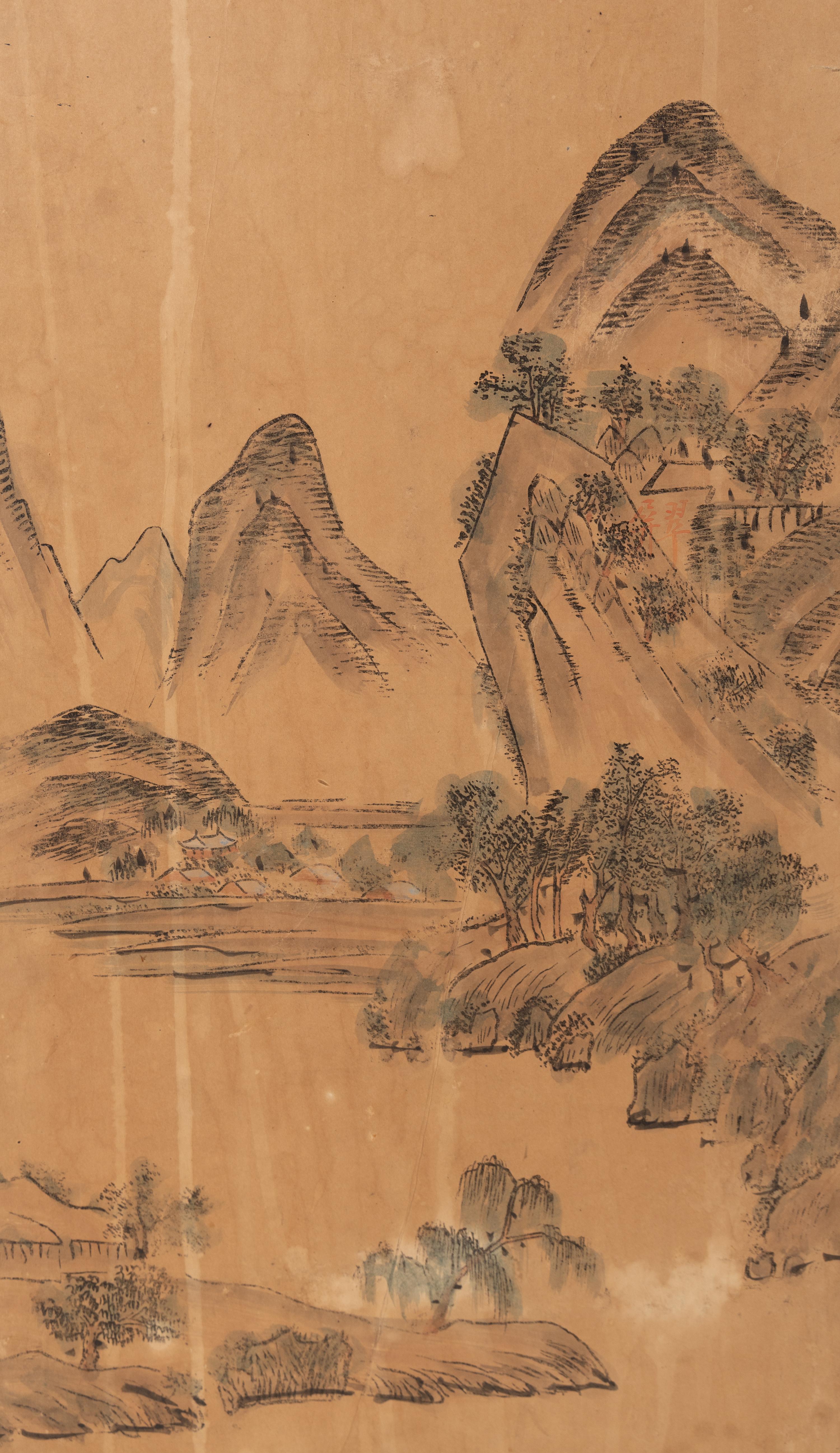 A Korean Four-Panel Floor Screen