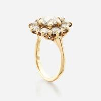 A diamond and gold ring