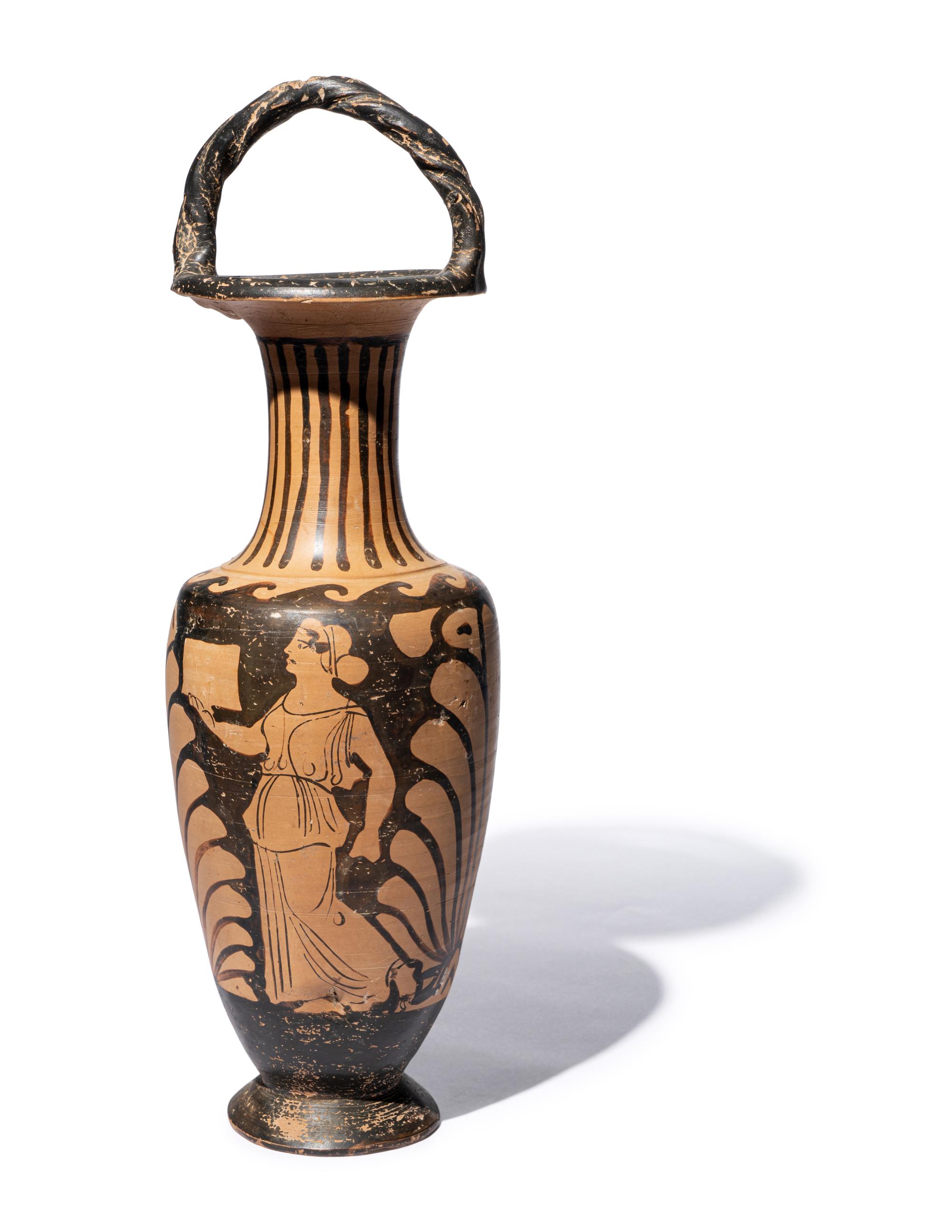 A Campanian Red-Figured Bail-Amphora.