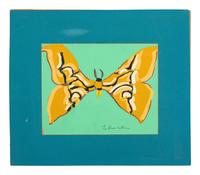 Yellow Butterfly on Green